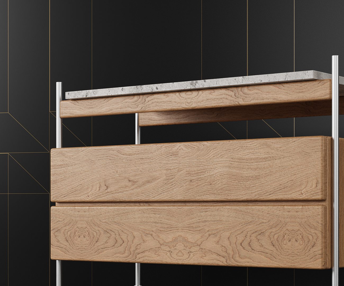 Mesa de cabiceira Estrado