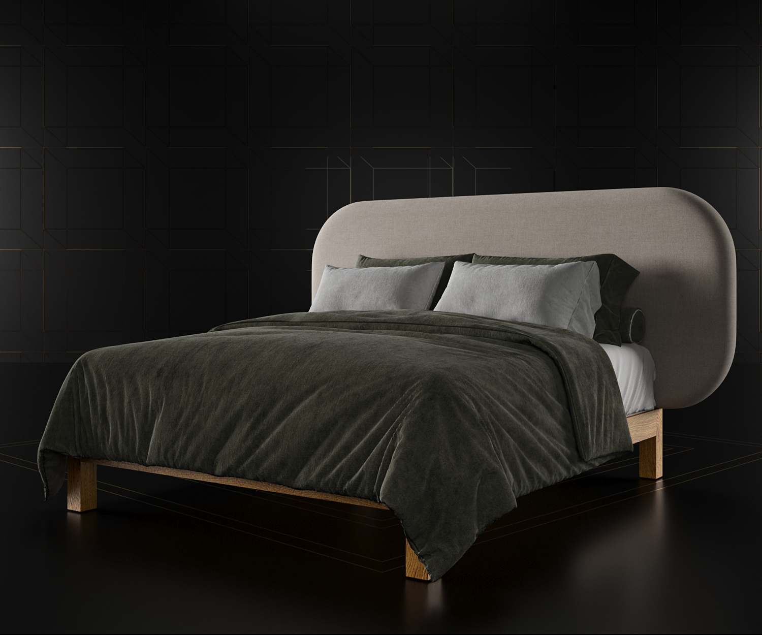 Cama Cais Estofada