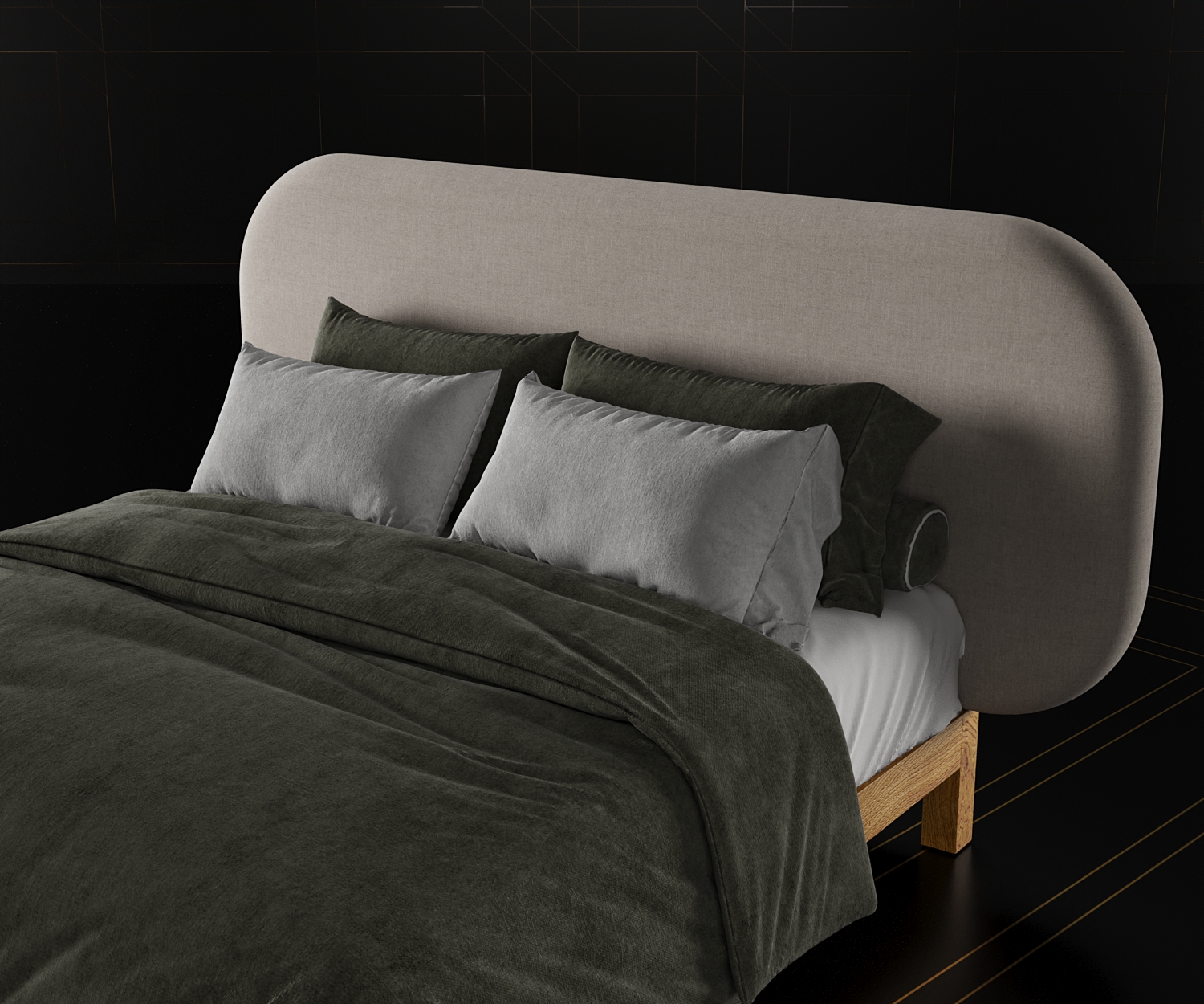 Cama Cais Estofada