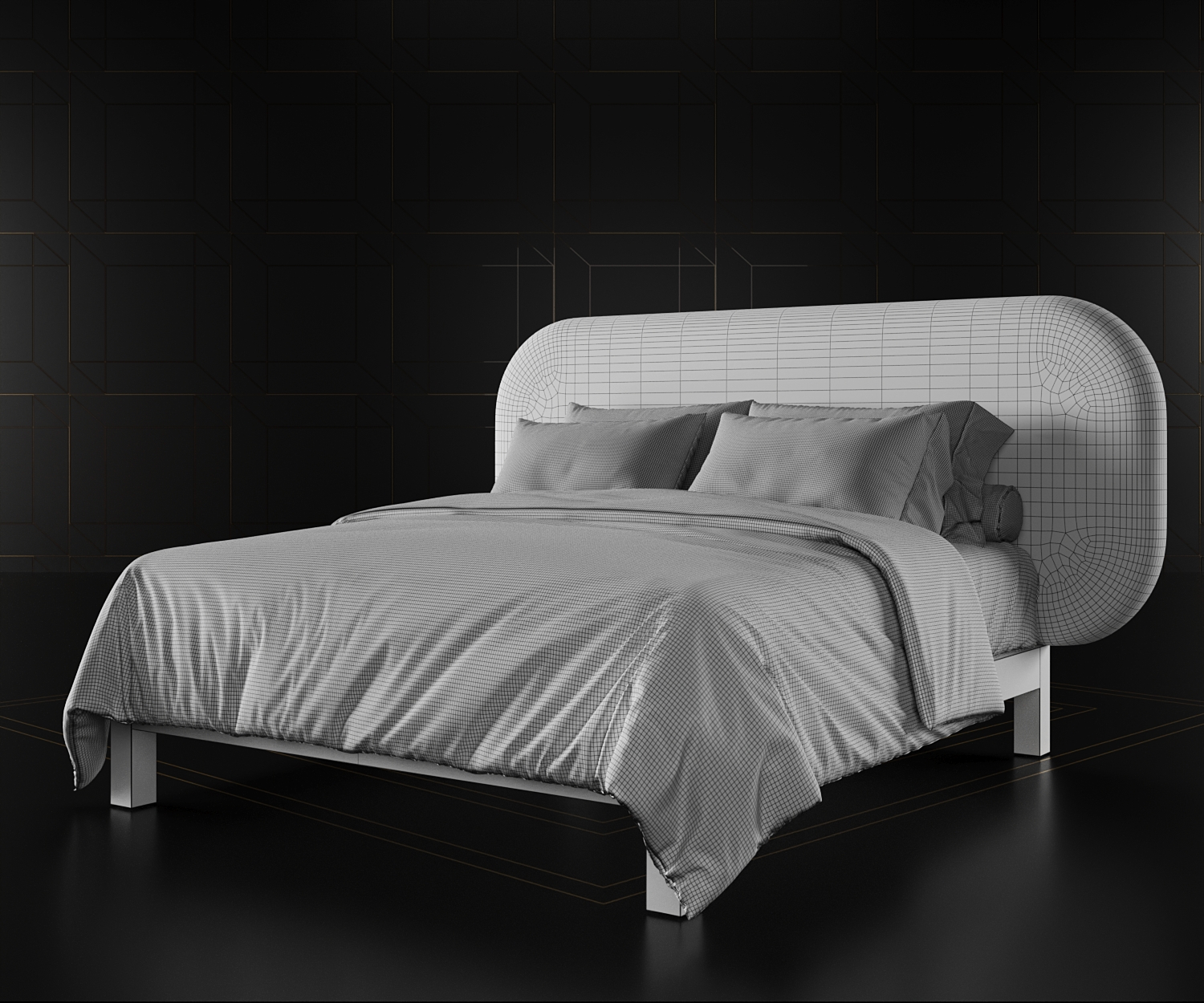 Cama Cais Estofada